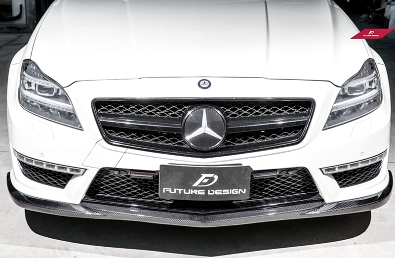 W218 CLS Pre-Facelift - GODHAND style Carbon Front Lip Spoiler 01